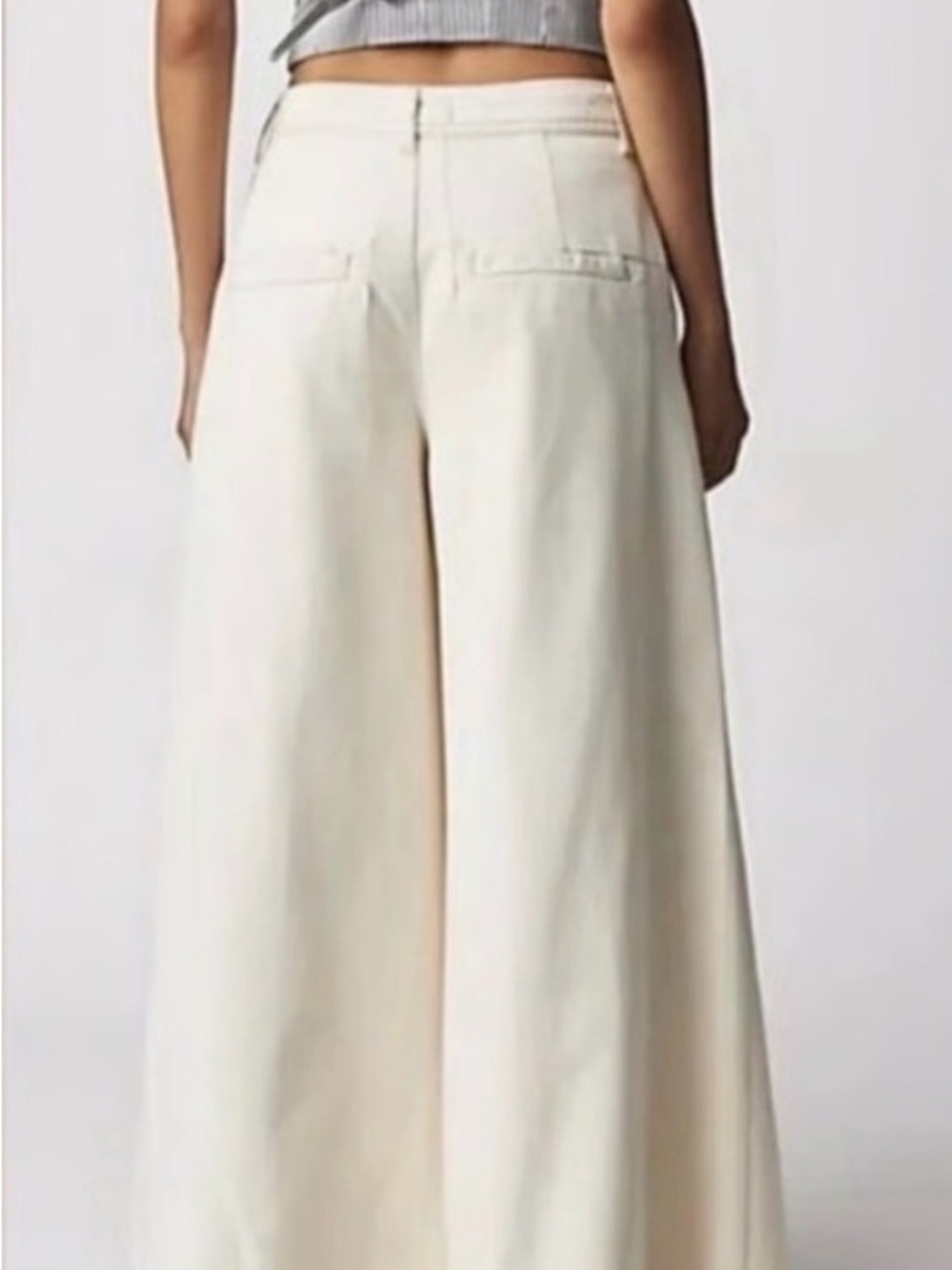 Free People NWOT Wide Leg  Trouser Pants- Grey Color